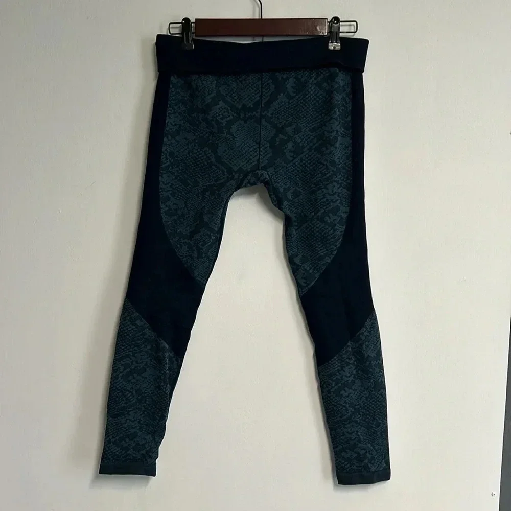 Joy Lab Snake Skin Print Leggings Women's L Fold‎ Over Waist Athleisure Athletic